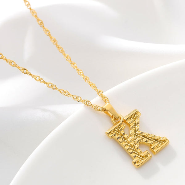 Tiny Gold Initial Letter Necklace For Women Stainless Steel A-Z Alphabet Pendant Necklace Jewelry Christmas Gifts Bijoux Femme | Vimost Shop.