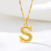 Tiny Gold Initial Letter Necklace For Women Stainless Steel A-Z Alphabet Pendant Necklace Jewelry Christmas Gifts Bijoux Femme | Vimost Shop.