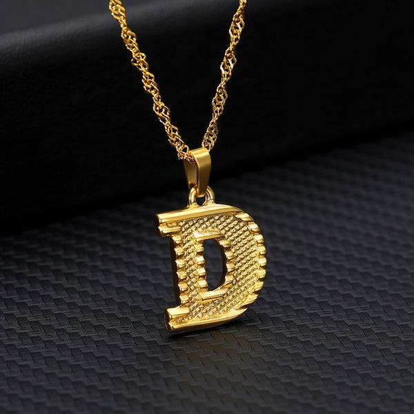 Tiny Gold Initial Letter Necklace For Women Stainless Steel A-Z Alphabet Pendant Necklace Jewelry Christmas Gifts Bijoux Femme | Vimost Shop.