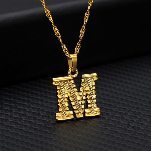 Tiny Gold Initial Letter Necklace For Women Stainless Steel A-Z Alphabet Pendant Necklace Jewelry Christmas Gifts Bijoux Femme | Vimost Shop.