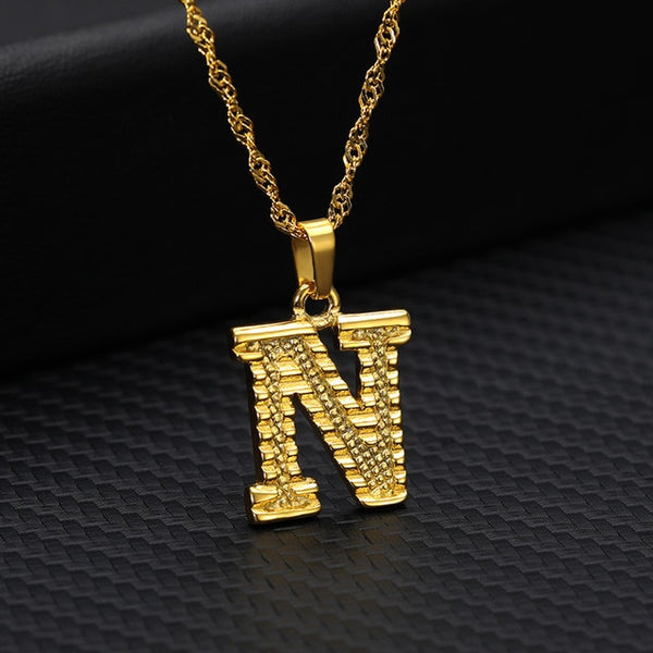 Tiny Gold Initial Letter Necklace For Women Stainless Steel A-Z Alphabet Pendant Necklace Jewelry Christmas Gifts Bijoux Femme | Vimost Shop.