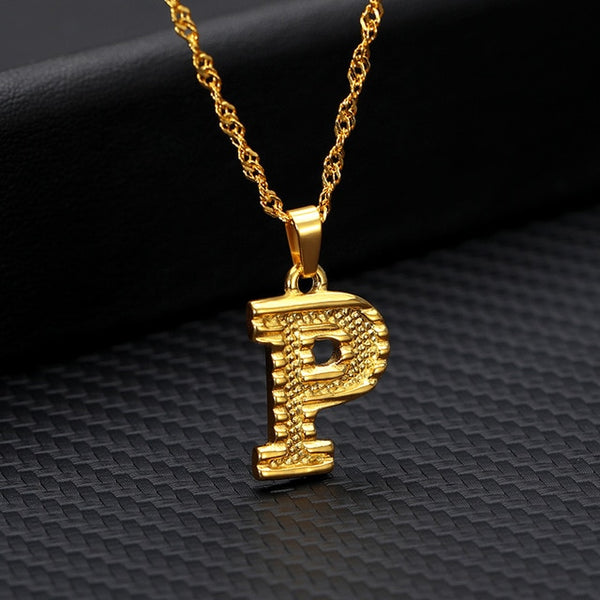 Tiny Gold Initial Letter Necklace For Women Stainless Steel A-Z Alphabet Pendant Necklace Jewelry Christmas Gifts Bijoux Femme | Vimost Shop.