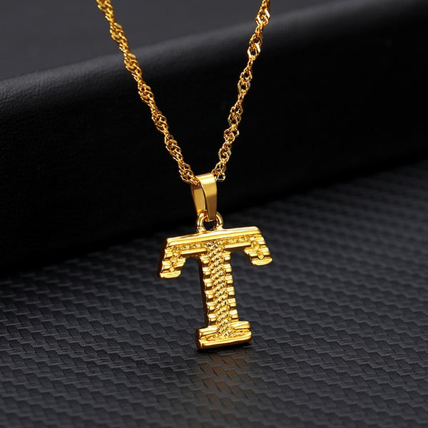 Tiny Gold Initial Letter Necklace For Women Stainless Steel A-Z Alphabet Pendant Necklace Jewelry Christmas Gifts Bijoux Femme | Vimost Shop.