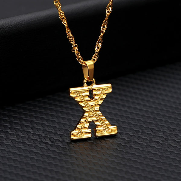 Tiny Gold Initial Letter Necklace For Women Stainless Steel A-Z Alphabet Pendant Necklace Jewelry Christmas Gifts Bijoux Femme | Vimost Shop.