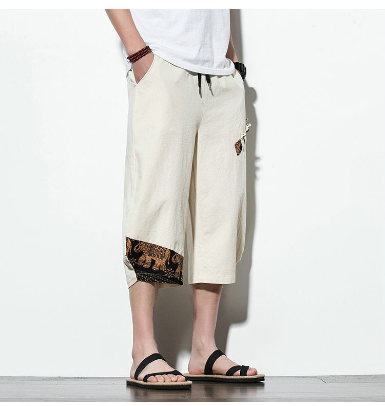 Streetwear Summer Cotton Harem Pants Men Casual Hip Hop Trousers Drawstring Loose Calf-Length Pants Joggers Size 5XL | Vimost Shop.