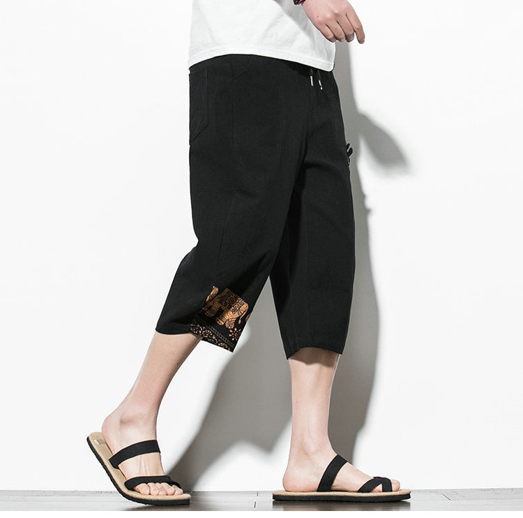 Streetwear Summer Cotton Harem Pants Men Casual Hip Hop Trousers Drawstring Loose Calf-Length Pants Joggers Size 5XL | Vimost Shop.