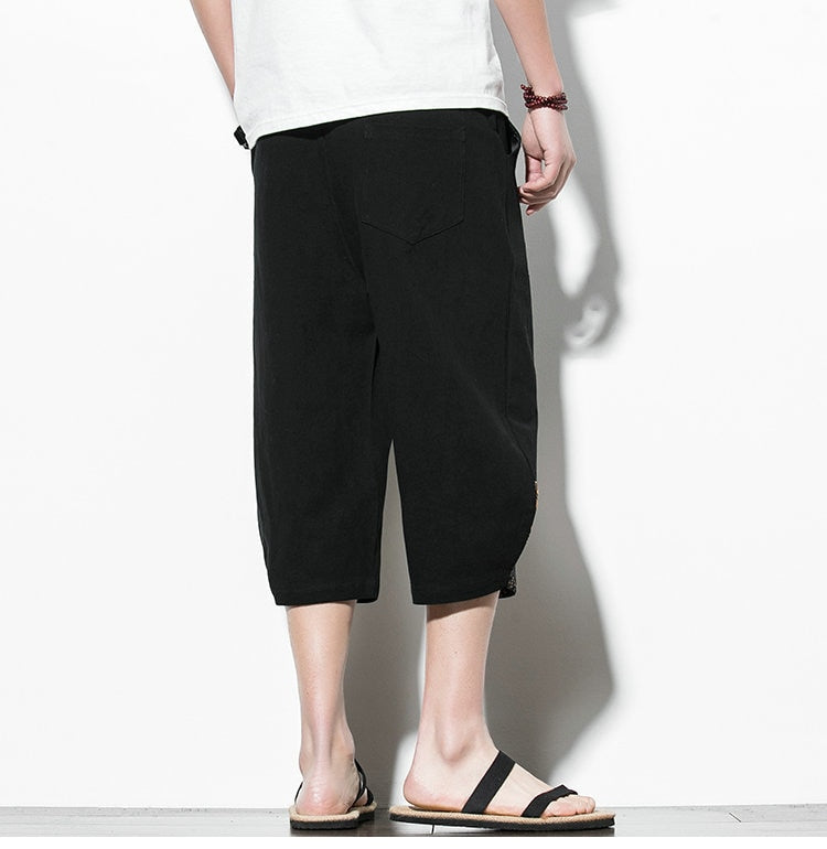 Streetwear Summer Cotton Harem Pants Men Casual Hip Hop Trousers Drawstring Loose Calf-Length Pants Joggers Size 5XL | Vimost Shop.