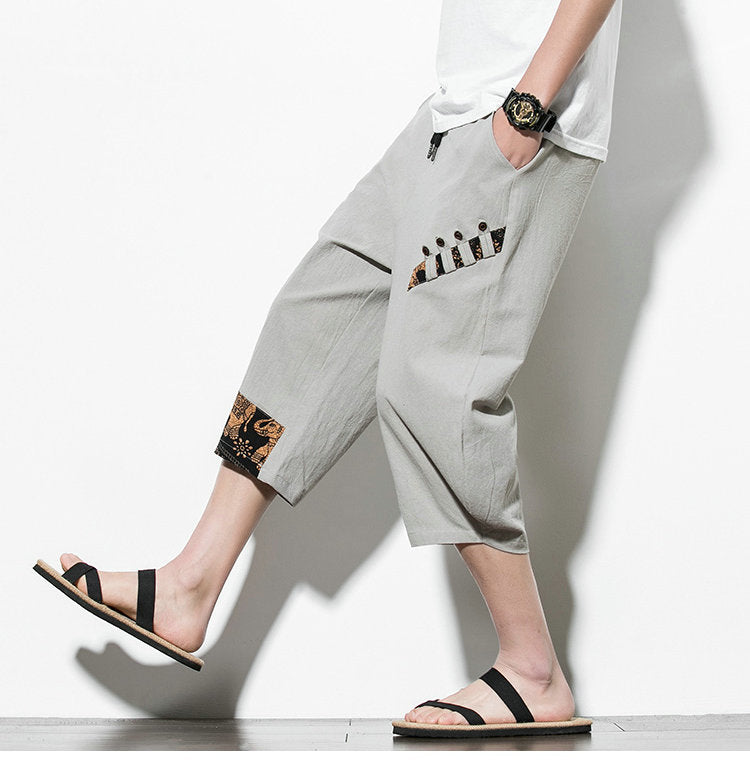 Streetwear Summer Cotton Harem Pants Men Casual Hip Hop Trousers Drawstring Loose Calf-Length Pants Joggers Size 5XL | Vimost Shop.