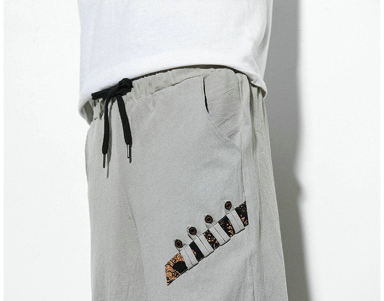 Streetwear Summer Cotton Harem Pants Men Casual Hip Hop Trousers Drawstring Loose Calf-Length Pants Joggers Size 5XL | Vimost Shop.