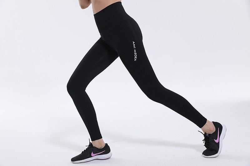 Seamless Leggings Women Gym Widen High Waisted Workout Jogging Yoga Pants High Stretchy Tights Tummy Control Sport Leggings AMI | Vimost Shop.