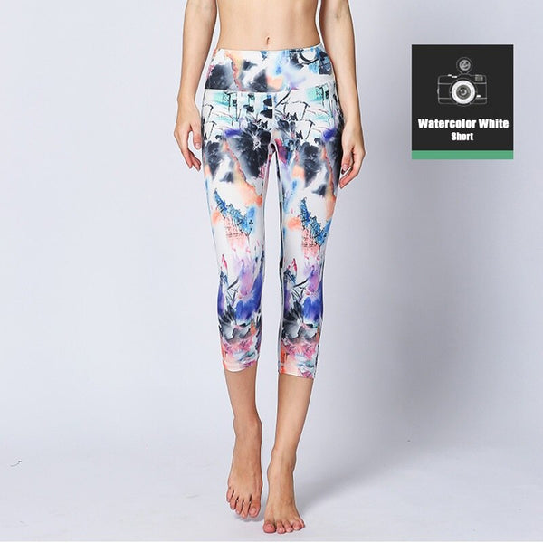 Women Fitness Yoga Pants Slim High waist Sport Leggings Gym Elastic Romantic Printed Long Tights for Running Tummy Control | Vimost Shop.