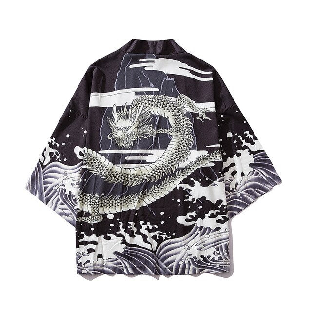 Japanese Demon Kimono Men Cardigan Shirt Yukata Man Haori Obi Clothes Tradition Clothing Male China Kimono Robe | Vimost Shop.