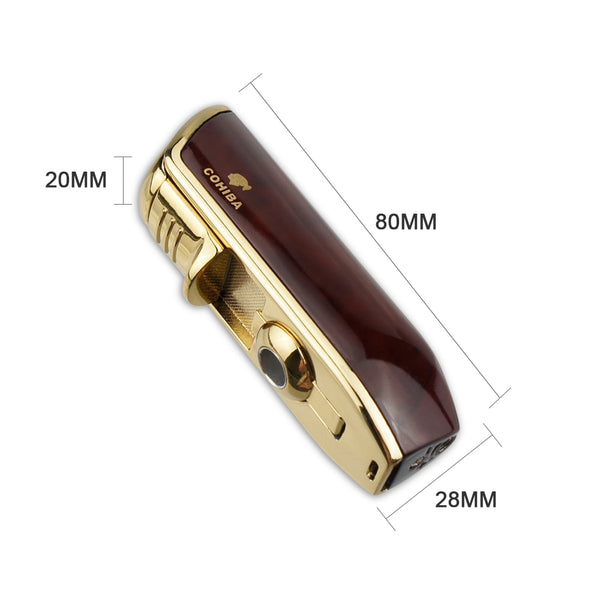 Metal Cigar Lighter Tobacco Lighter 3 Torch Jet Flame Refillable With Punch Smoking Tool Accessories Portable Gift Box | Vimost Shop.