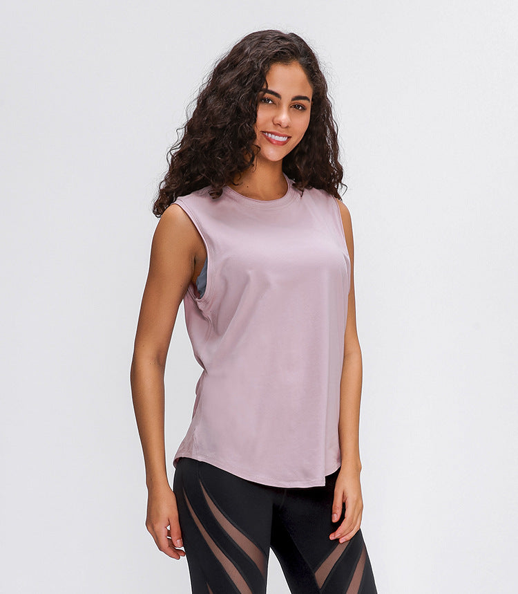 Anti-sweat Cotton Plain Workout Yoga Tank Tops Vest Women | Vimost Shop.