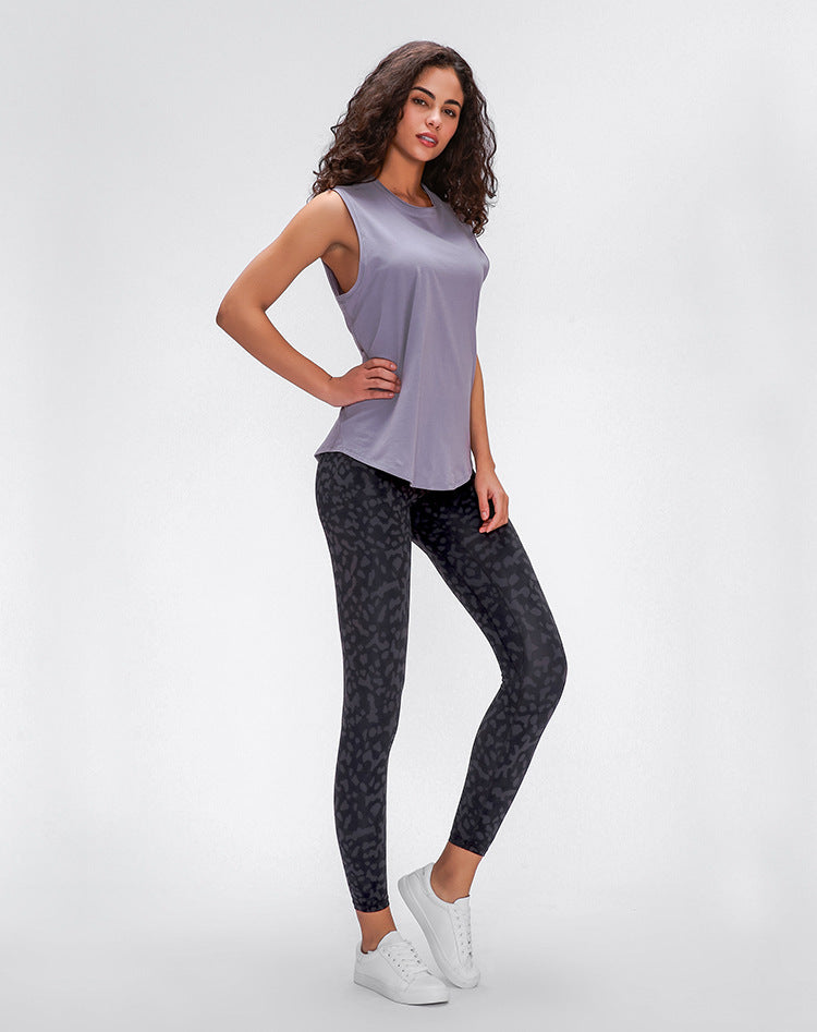 Anti-sweat Cotton Plain Workout Yoga Tank Tops Vest Women | Vimost Shop.