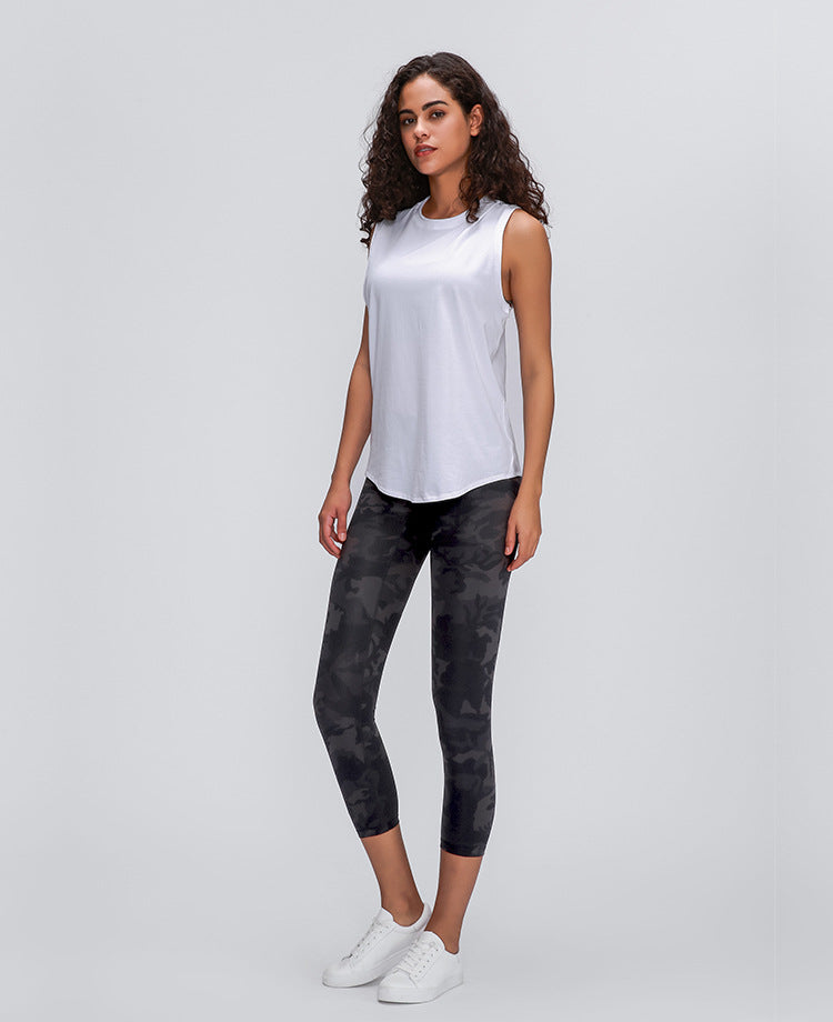 Anti-sweat Cotton Plain Workout Yoga Tank Tops Vest Women | Vimost Shop.