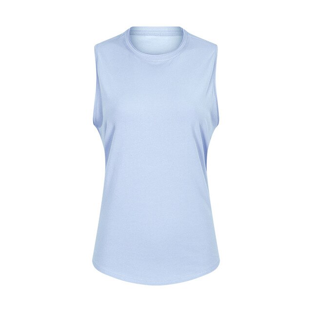 Anti-sweat Cotton Plain Workout Yoga Tank Tops Vest Women | Vimost Shop.