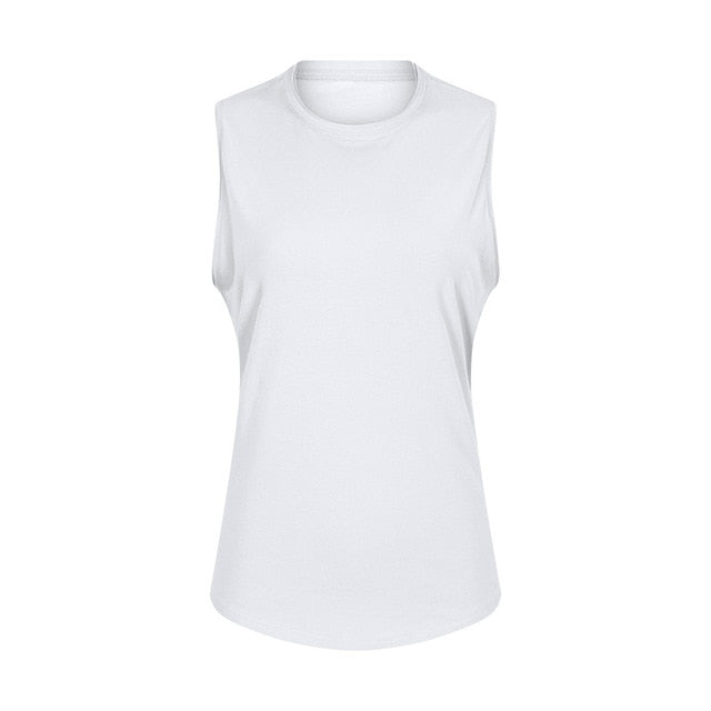 Anti-sweat Cotton Plain Workout Yoga Tank Tops Vest Women | Vimost Shop.