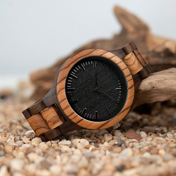 Zebra Wood Men's Watches Japan Movement Quartz Wristwatch with US RU Oversea Warehouse relogio masculino | Vimost Shop.