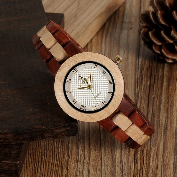 Wood Watch Female Women M19 Rose Sandal Minimal Dress Quartz Wristwatch Top Brand Luxury | Vimost Shop.