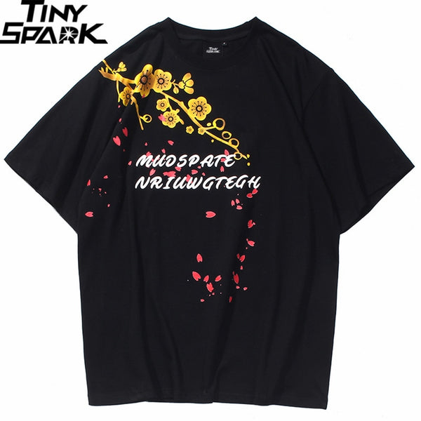 Men Hip Hop T-Shirts Harajuku Streetwear Japanese Geisha Tshirt Short Sleeve | Vimost Shop.