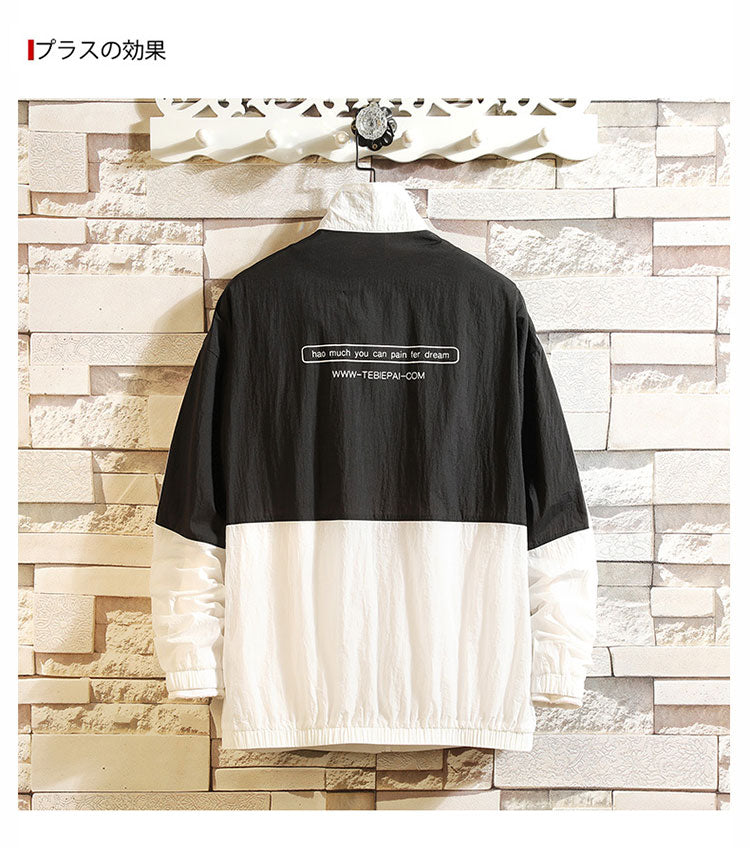 Jacket Men Windbreaker Autumn Hip Hop Couple Thin Jacket Windbreaker Patchwork Multi Pockets Casual Track Coat Streetwear | Vimost Shop.