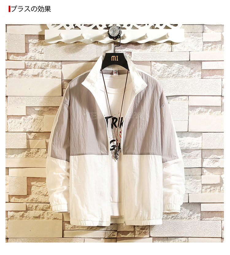 Jacket Men Windbreaker Autumn Hip Hop Couple Thin Jacket Windbreaker Patchwork Multi Pockets Casual Track Coat Streetwear | Vimost Shop.