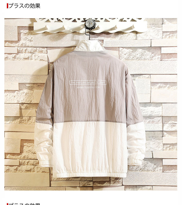 Jacket Men Windbreaker Autumn Hip Hop Couple Thin Jacket Windbreaker Patchwork Multi Pockets Casual Track Coat Streetwear | Vimost Shop.