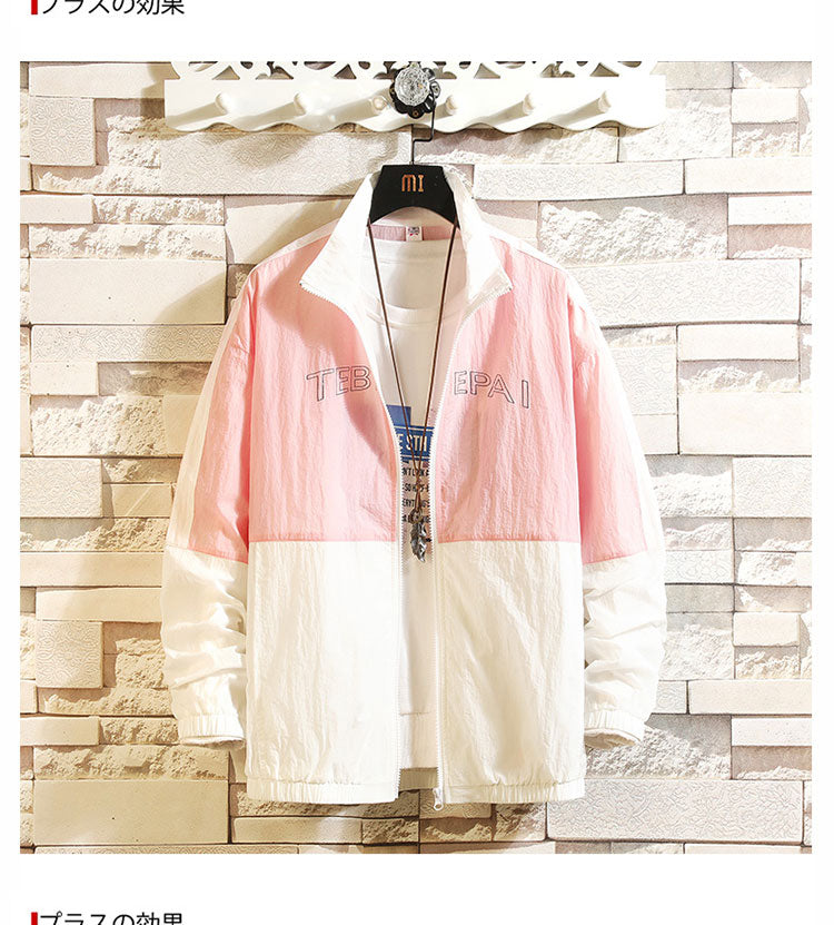 Jacket Men Windbreaker Autumn Hip Hop Couple Thin Jacket Windbreaker Patchwork Multi Pockets Casual Track Coat Streetwear | Vimost Shop.