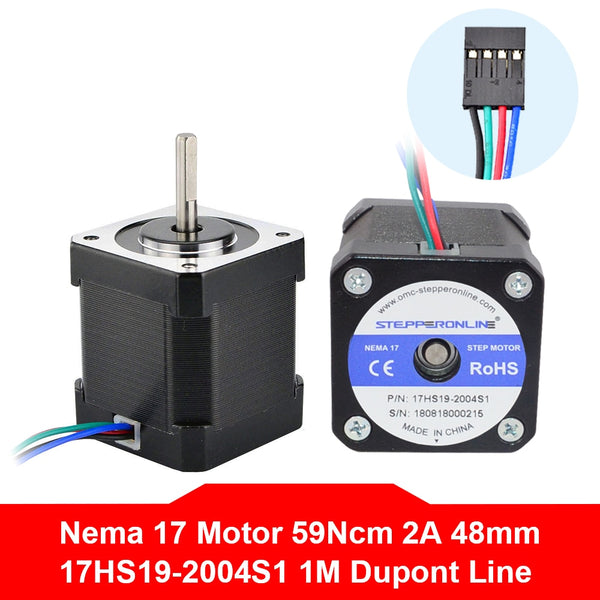 Nema 17 Stepper Motor 48mm 59Ncm/84oz.in 4-lead 42 Motor Nema17 Step Motor 2A 1m Cable for DIY 3D Printer CNC Robot | Vimost Shop.