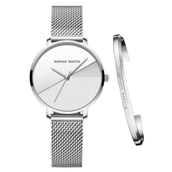 Women Watches Top Brand Luxury Japan Quartz Movement Stainless Steel Personality Splice Dial Wristwatches