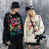Harajuku Hiphop Graffiti Pullover Sweatshirts Hoodies Hip Hop Hipster Casual Streetwear Black Hoodie Cotton Tops | Vimost Shop.
