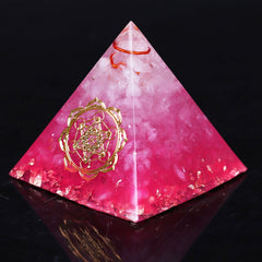 Pink Orion/Ogan Energy Pyramid symbolizing love brings good luck resin decoration craft orgone | Vimost Shop.