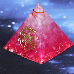 Pink Orion/Ogan Energy Pyramid symbolizing love brings good luck resin decoration craft orgone | Vimost Shop.