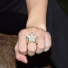 Men's Star Ring 18 K Copper Charm Gold Color Full Zircon RING Fashion Hip Hop Rock Jewelry | Vimost Shop.