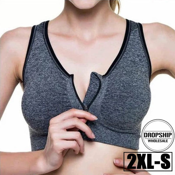HOT Sports Yoga BH Bra Front Zipper Top SEXY Women | Vimost Shop.