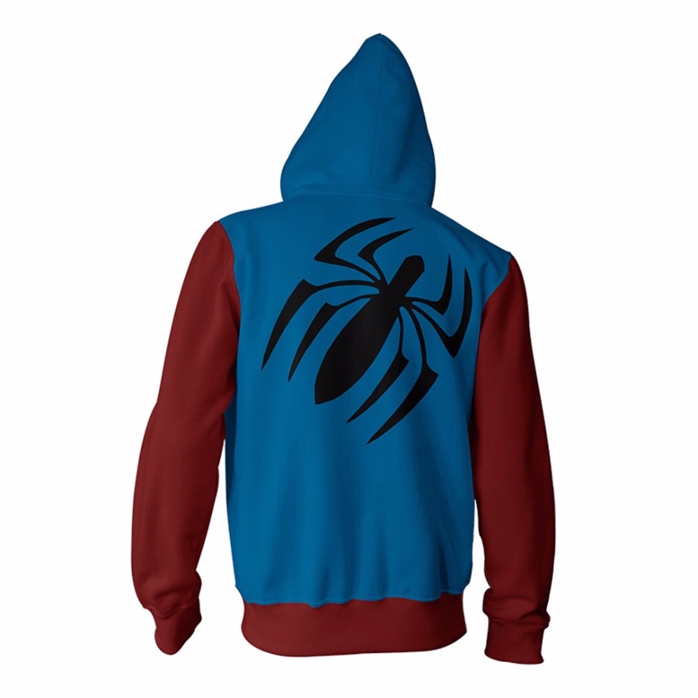 Superhero Iron Man Spiderman Clothes Mens Hoodies Zipper Sweatshirt 3D Peter Parker Miles Morales Hoodie Jackets Casual Coats | Vimost Shop.