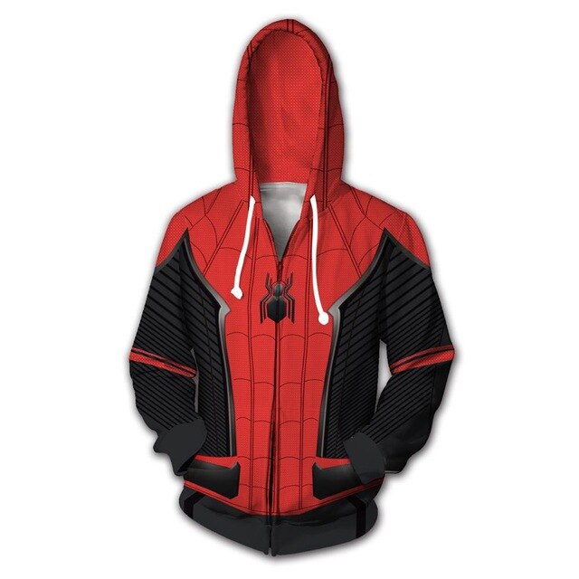 Superhero Iron Man Spiderman Clothes Mens Hoodies Zipper Sweatshirt 3D Peter Parker Miles Morales Hoodie Jackets Casual Coats | Vimost Shop.