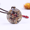 Orgone Pendant Energy Garnet Necklace Orgonite Pendant Labradorite Om Yoga Healing Jewelry Crystal Necklace | Vimost Shop.