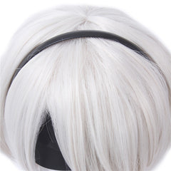 Nier Automatas 2B 9S Cosplay Wigs White Short Men Cosplay Wigs Halloween Heat Resistant Synthetic Hair No.2 Type B | Vimost Shop.