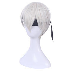 Nier Automatas 2B 9S Cosplay Wigs White Short Men Cosplay Wigs Halloween Heat Resistant Synthetic Hair No.2 Type B | Vimost Shop.