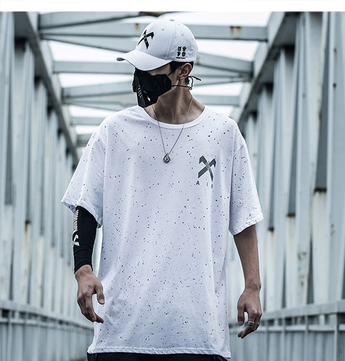 Gypsophila Print Hip Hop Streewear T Shirt Men summer Reflective Fashion Loose Short Sleeve Cotton Oversized Tops | Vimost Shop.