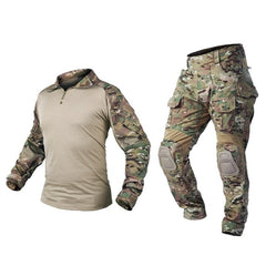 Tactical G3 Combat Suit  Shirt & Pants Knee Pads Update Ver Camo Airsoft Military Combat Uniform