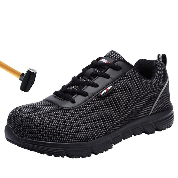Men Steel Toe Safety Shoes For Men Lightweight Breathable Work Shoes Men's Security Footwear Protective Sneaker | Vimost Shop.