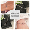 925 Sterling Silver Infinity Bracelets & Bangles for Women 8 Shape Double Chain Bracelet Party Trendy Jewelry | Vimost Shop.