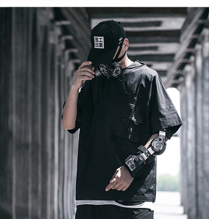 Hip Hop T Shirts Streetwear Men Loose Elastic Band Back Tops  Fashion Summer Harajuku Short Sleeves Shirts | Vimost Shop.