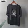 Summer t-shirts character printing tops tees solid color white t-shirts women drinking girls tops | Vimost Shop.
