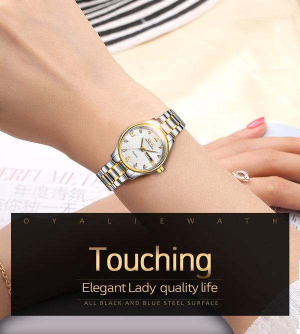 Womens Watches Top Brand Fashion Casual Luxury Dress Stianless Steel Waterproof Wristwatch for Lady | Vimost Shop.