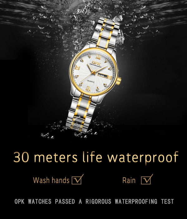 Womens Watches Top Brand Fashion Casual Luxury Dress Stianless Steel Waterproof Wristwatch for Lady | Vimost Shop.