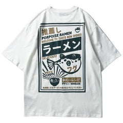 Puffer Fish T Shirts Hip Hop Mens Streetwear Japanese Harajuku